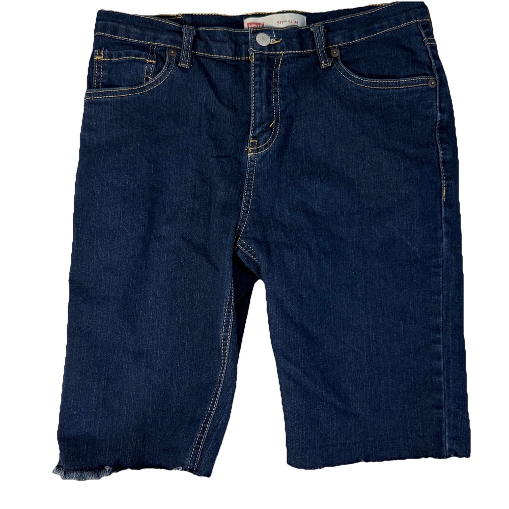 Levi Strauss 511 Slim Cutoff Jean Shorts 18 Waist 29 30 Unisex Women Men Blue
